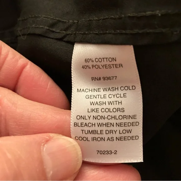 NWT Liz Claiborne Women’s Wrinkle Free 3X Black Button Up Dress Shirt W/Collar - Picture 8 of 8